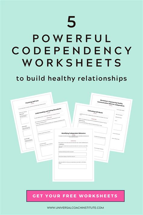 Toradh íomhá ar Breaking the Pattern of Codependency Worksheets