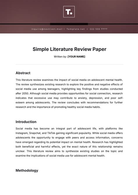 Image result for Comprehensive Literature Review Example