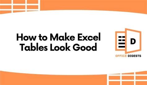 Image result for How to Make an Excel Look Well