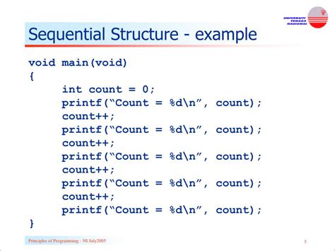 Toradh íomhá ar Sequential Structure Programming