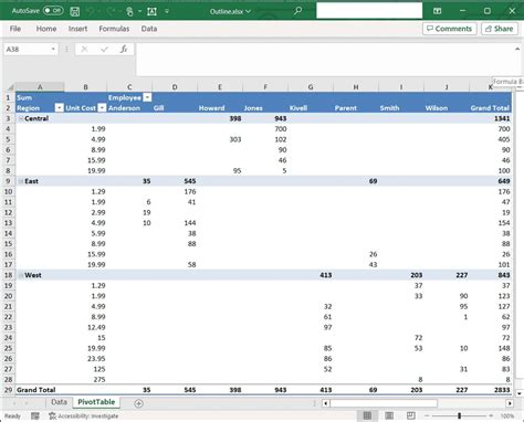 PivotTable Table Design Elements に対する画像結果