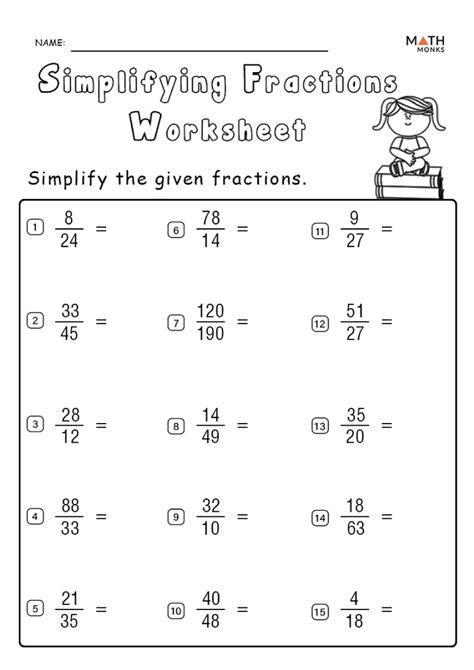 Image result for 5th Grade Math Worksheets Simplifying Fractions