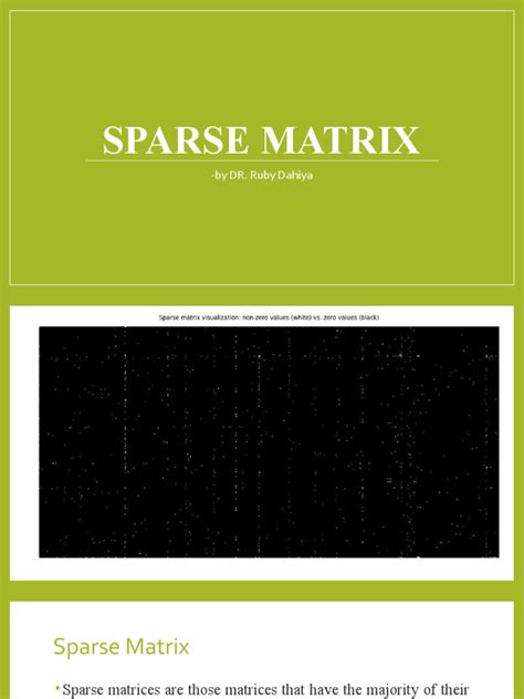 Sparse Matrix Defination に対する画像結果
