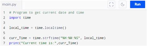 How to Output Current Time in Python に対する画像結果