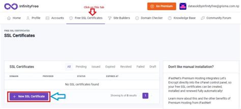 Free SSL Certificate for Infinity Free に対する画像結果