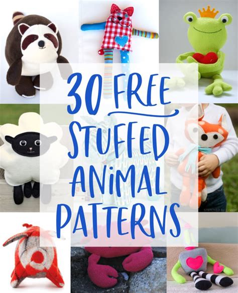 Toradh íomhá ar DIY Stuffed Animal Patterns Free