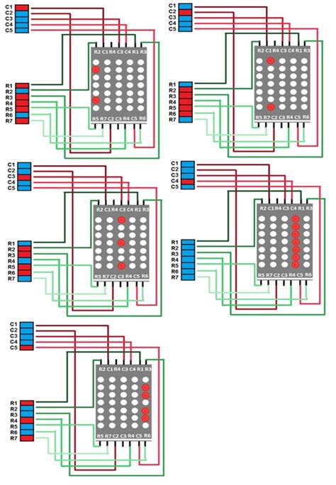 Afbeeldingsresultaten voor Arduino 5X7 LED Matrix Wiring-Diagram