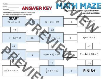 Solving Multiple Step Equations Math Maze Level 3 に対する画像結果