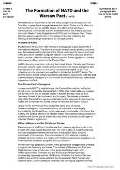 Afbeeldingsresultaten voor The Formation of NATO and Warsaw Pact