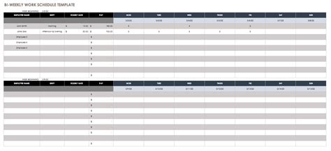 Image result for Free Weekly Work Schedule Template Excel