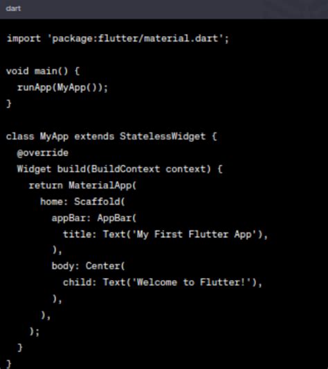 Image result for How to Write Code of Flutter