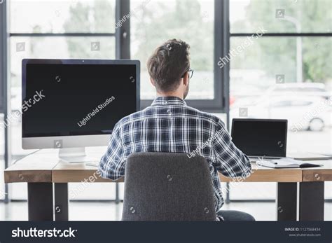 Image result for Man Working at Computer From Back View