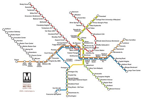 Washington Metro System Map に対する画像結果
