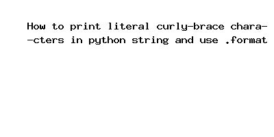 Curly Brackets Python に対する画像結果