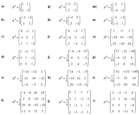 Image result for Inverse of a Matrix Practice Problems Simple
