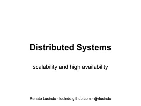 Image result for High Scale Distributed Systems