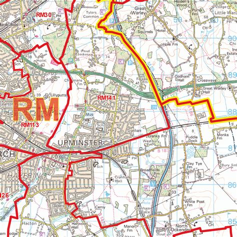 Image result for RM Postcode Area