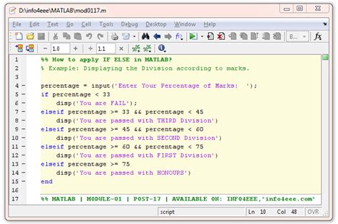 Image result for If Else Statement MATLAB