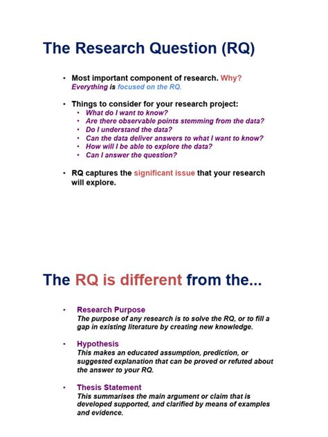 Research Question GUIDE | PDF
