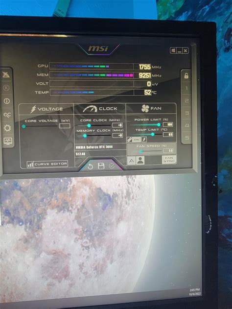 3080 Over Clock Setting On MSI Afterburner に対する画像結果