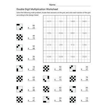 Image result for 2-Digit Multiplication Coloring Worksheets