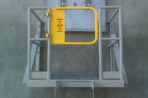 Image result for Fixed Ladder Self Closing Gate