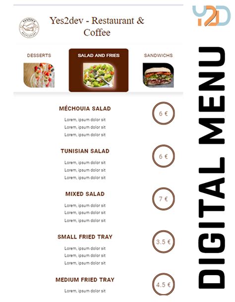 Template Digital Menu - Restaurant Coffe - HTML5 CSS3 JS by Yes2dev