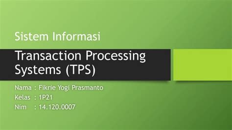 Image result for Contoh Transaction Processing System Pendidikan