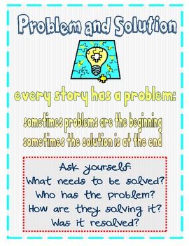Résultat d’images pour Problem and Solution Anchor Chart Worksheet 3rd Grade