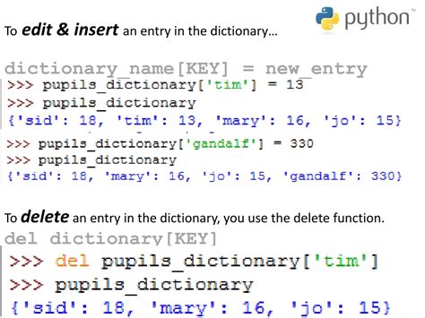 Image result for How to Use Del Function in Dictionary