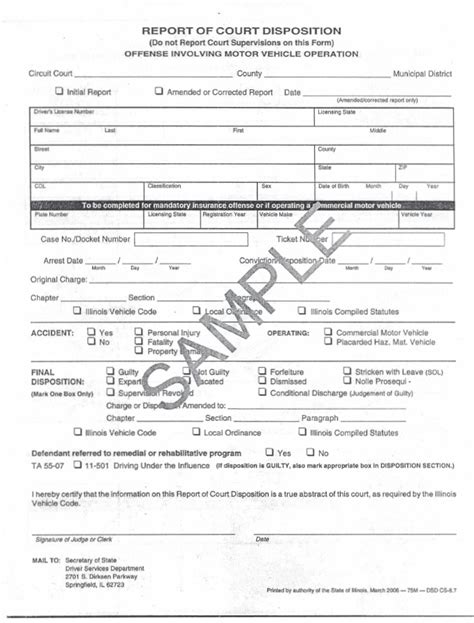 Image result for Disposition Report Sample