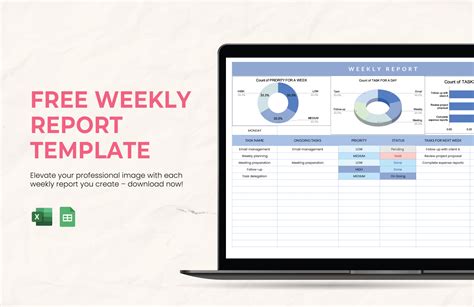 Toradh íomhá ar Weekly Task Report Template Excel