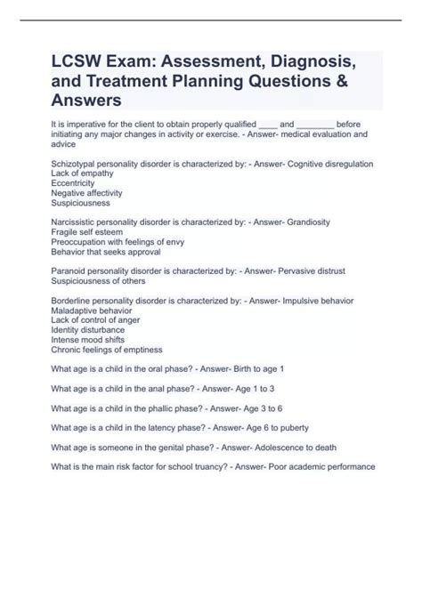 Image result for LCSW Passing Score Sheet Example