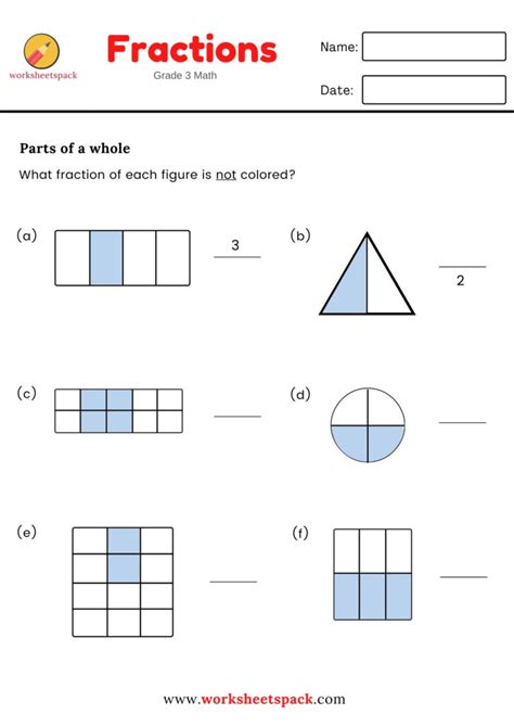 Image result for Simple Math Worksheets Fractions