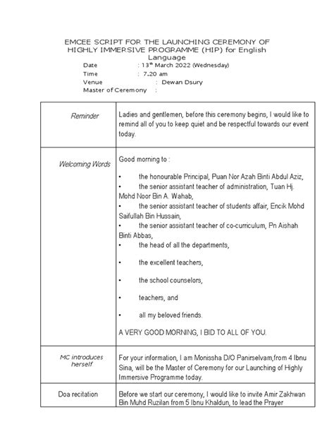 Sample Emcee Script Closing Ceremony に対する画像結果