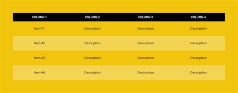 Image result for Table Color Combination in HTML