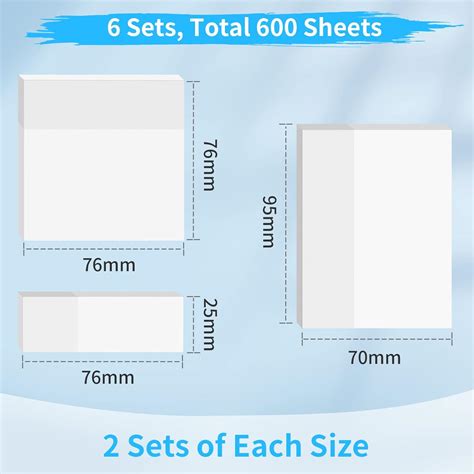 Toradh íomhá ar Sticky Notes Multiple Sizes