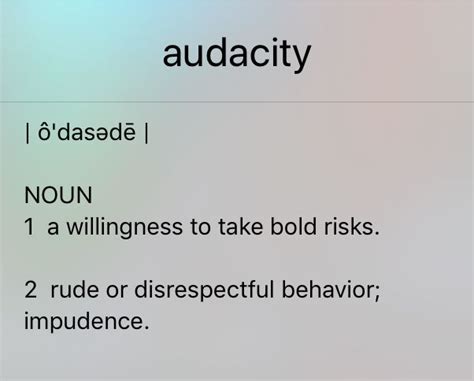 Image result for Audacity Antonym