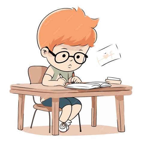 Cartoon Boy Doing Math Homework に対する画像結果