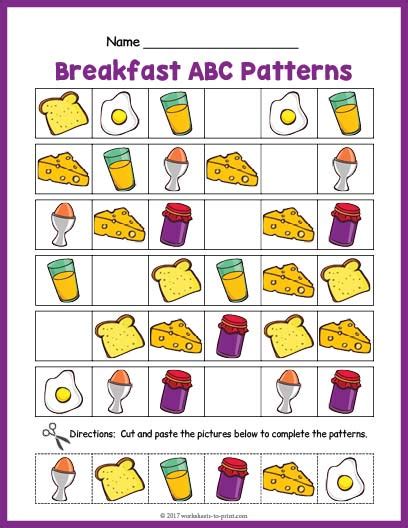 Image result for Abstract Pattern Worksheet for Kinder