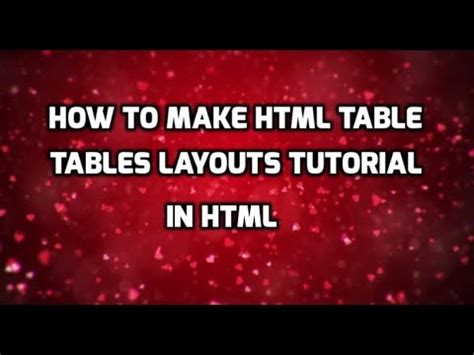 Image result for Make a Table in HTML Advanced Tutorial