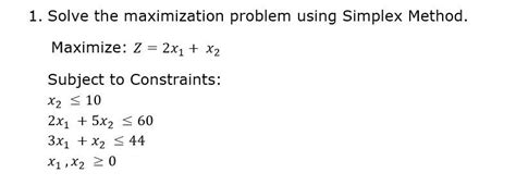 Simplex Method for Maximization Problem に対する画像結果