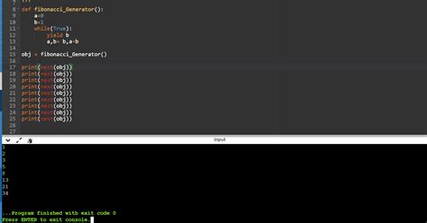 Toradh íomhá ar Simple Fibonacci Program in Python