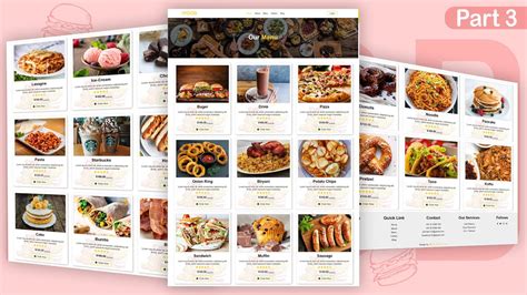 HTML Code for Restaurant in Menu with Images に対する画像結果