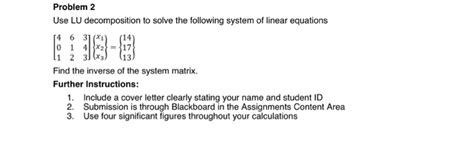 Image result for Solve the Following System by Lu Decomposition in Python