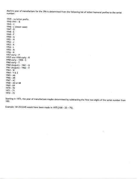Toradh íomhá ar Marlin 39A Serial Number Loaction