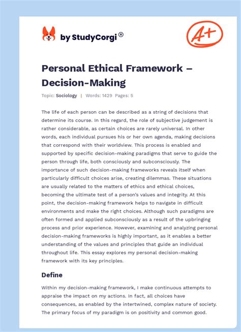Image result for Ethical Framework Examples