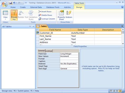 Toradh íomhá ar How To Create Table In Access