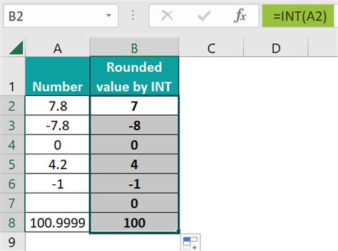 Afbeeldingsresultaten voor What Is Int in Excel Formula