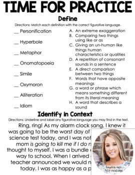 Figurative Language Reference Sheet に対する画像結果